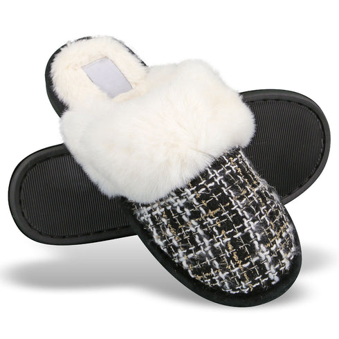 Faux Fur Mule Slipper - Pink